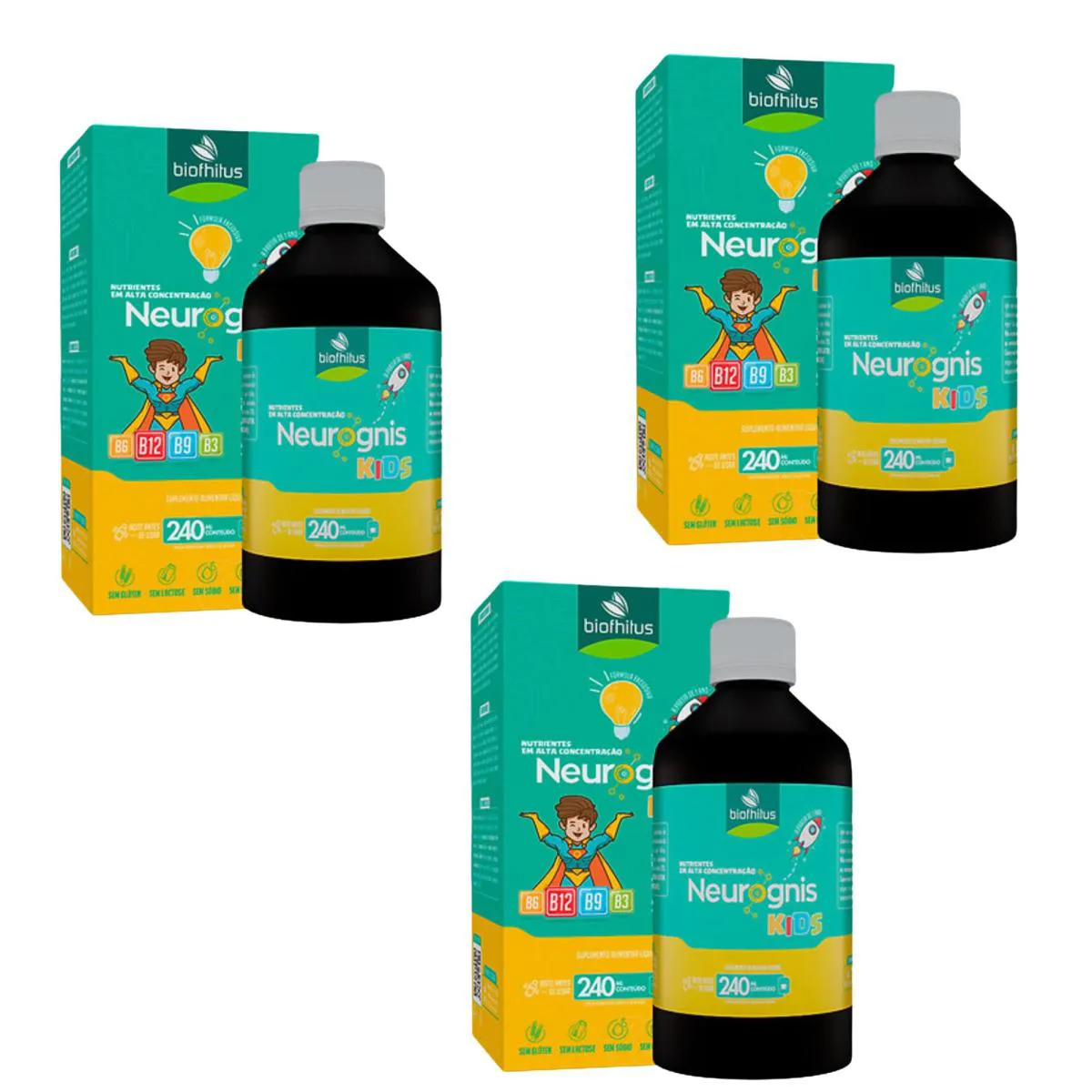 Kit C3 Suplemento Líquido Neurognis Kids 240ml – Biofhitus — | Farmácia Resyla