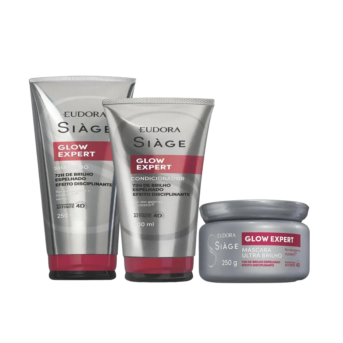 Kit Eudora Siàge Glow Expert Shampoo 250ml + Condicionador 250ml +Máscara 250g — Eudora | Farmácia Resyla