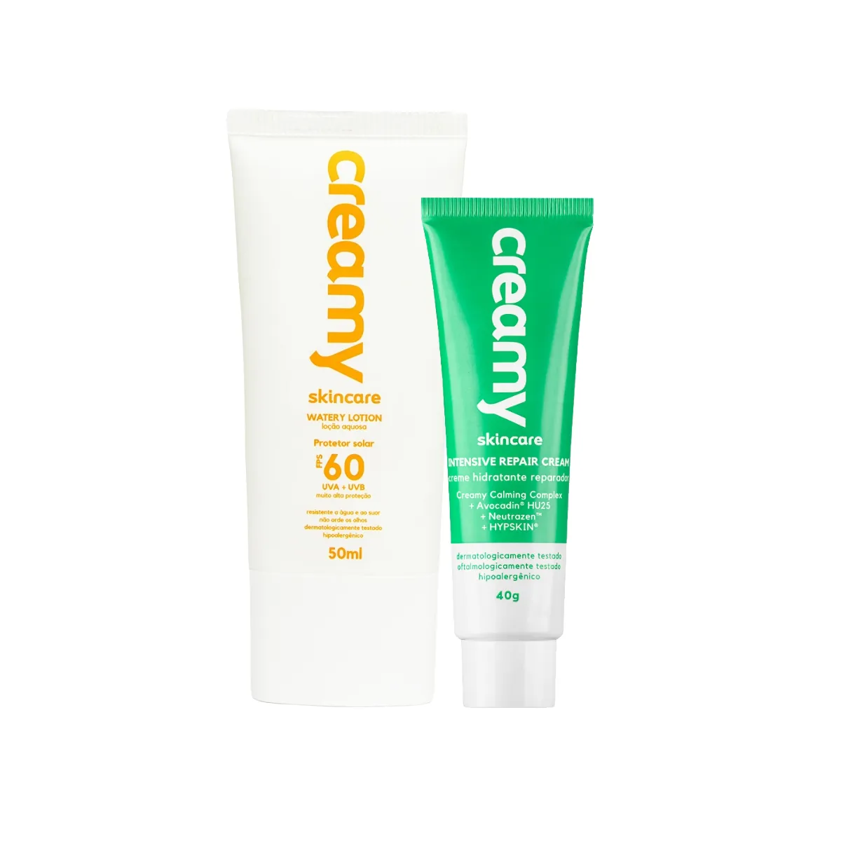 Kit Facial Skincare Creamy Protetor Solar FPS 60 50ml + Creme Hidratante Reparador Intensive Repair 40g — | Farmácia Resyla