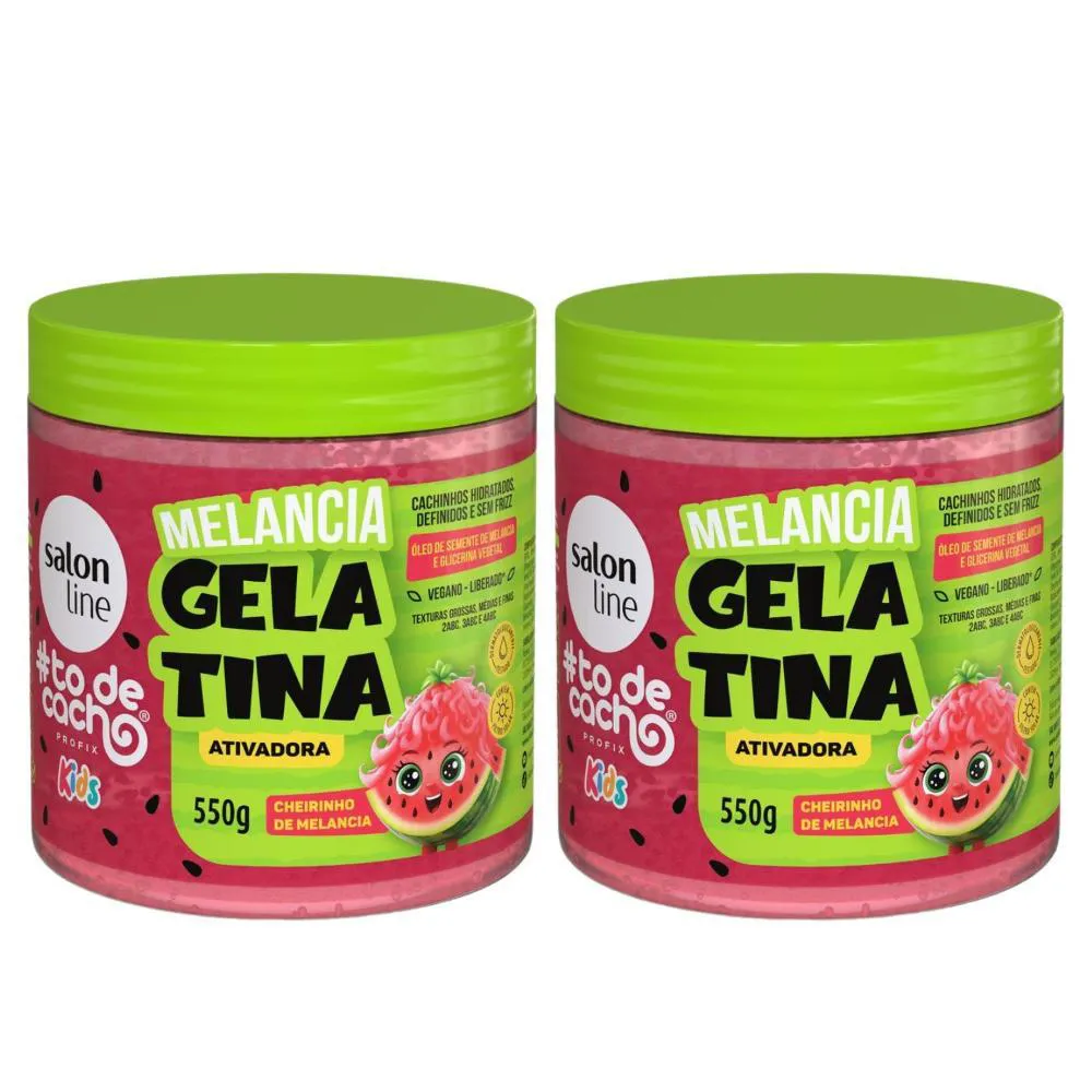 Kit Gelatina Ativadora Salon Line Kids Melancia 550g com 2 — Salon Line | Farmácia Resyla