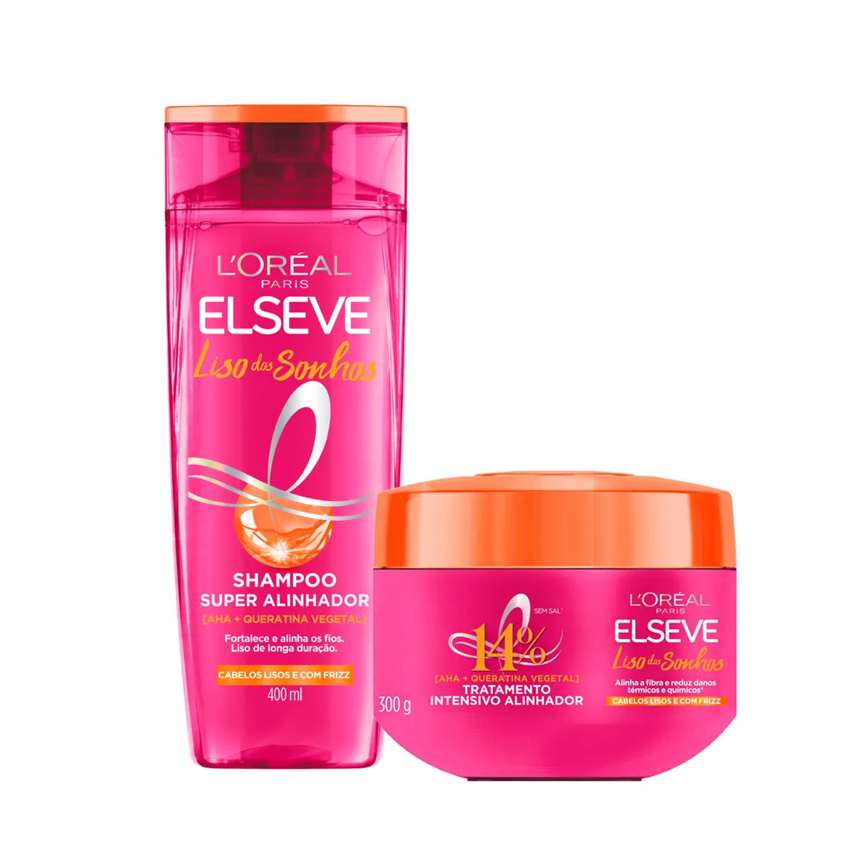 Kit L'Oréal Paris Elseve Liso dos Sonhos Shampoo 400ml + Creme de Tratamento 300g — L'Oréal | Farmácia Resyla