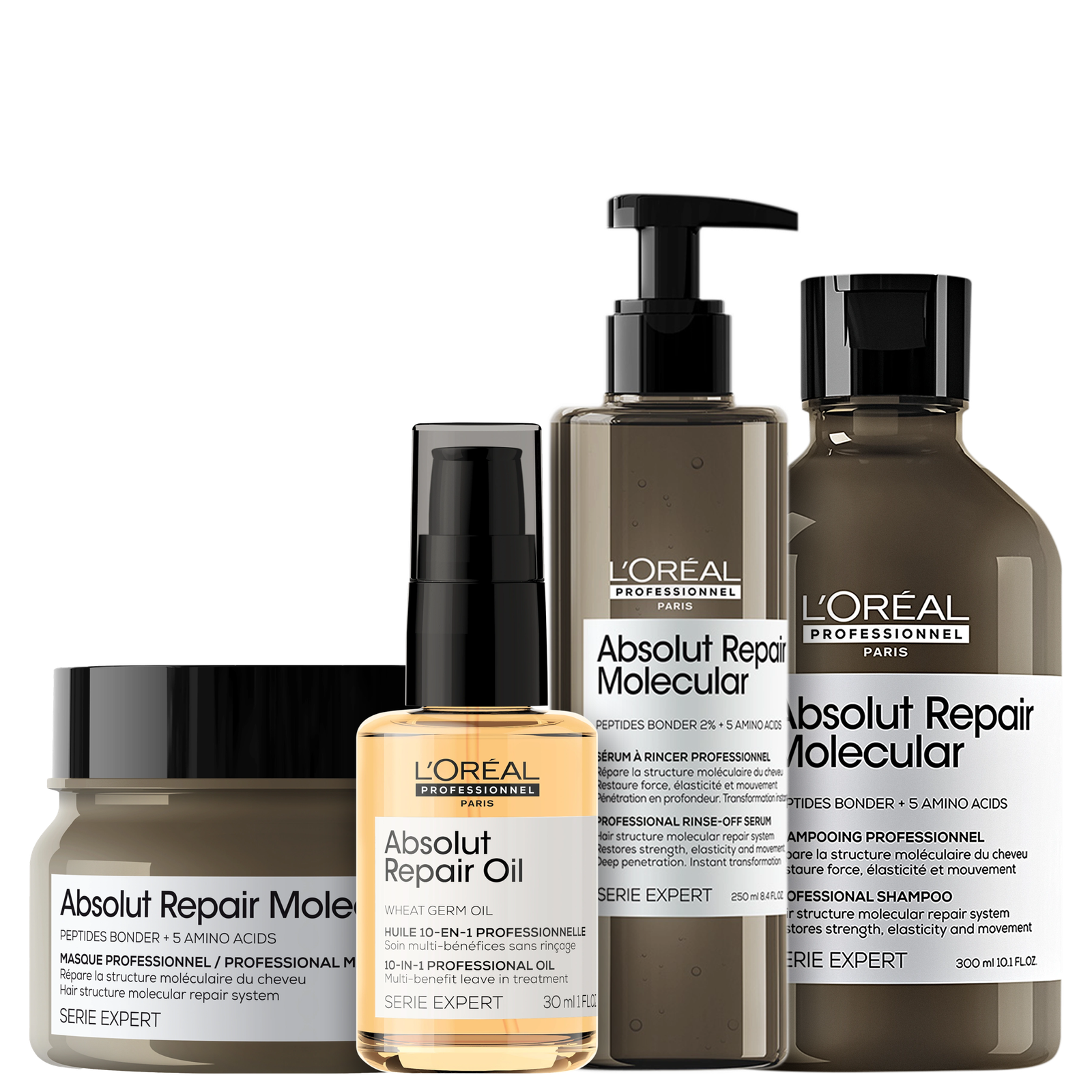 Kit L'Oréal Professionnel Absolut Repair Molecular + Repair Oil (4 Produtos) — L'Oréal Professionnel | Farmácia Resyla