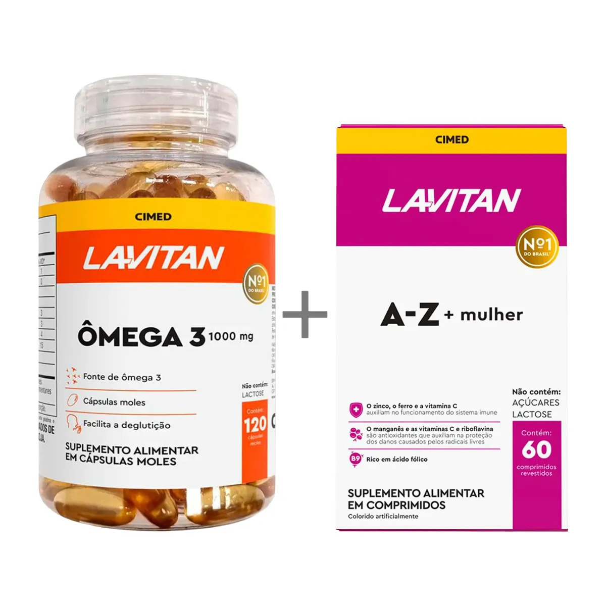 Kit Lavitan Polivitamínico A-Z Mulher 60 Comprimidos + Ômega 3 120 cápsulas — Lavitan | Farmácia Resyla