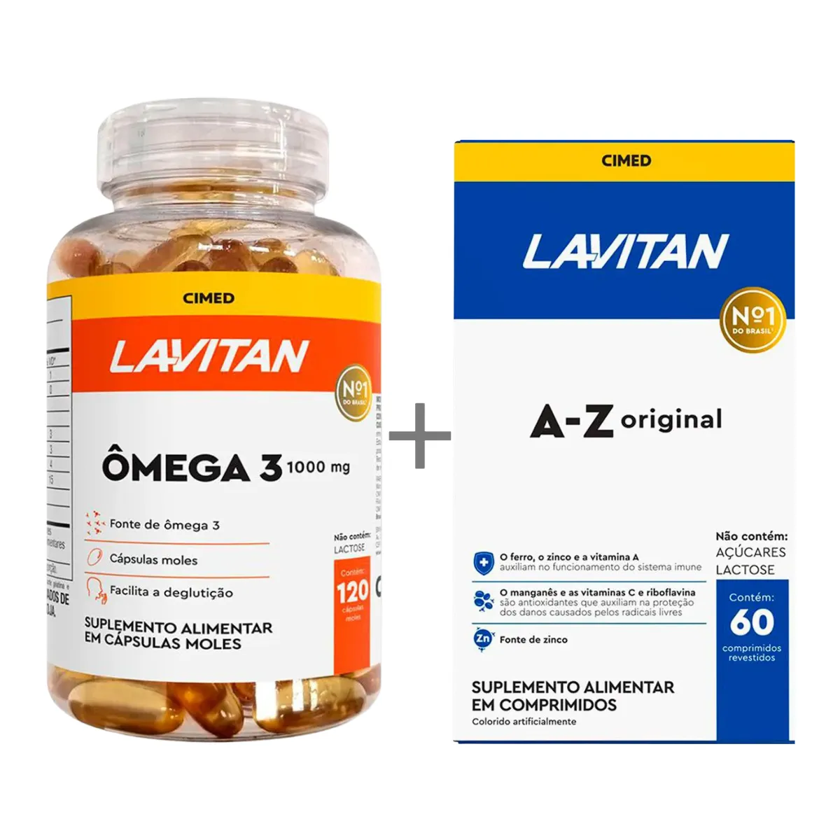 Kit Lavitan Polivitamínico A-Z Original 60 comprimidos + Ômega 3 120 cápsulas — Lavitan | Farmácia Resyla