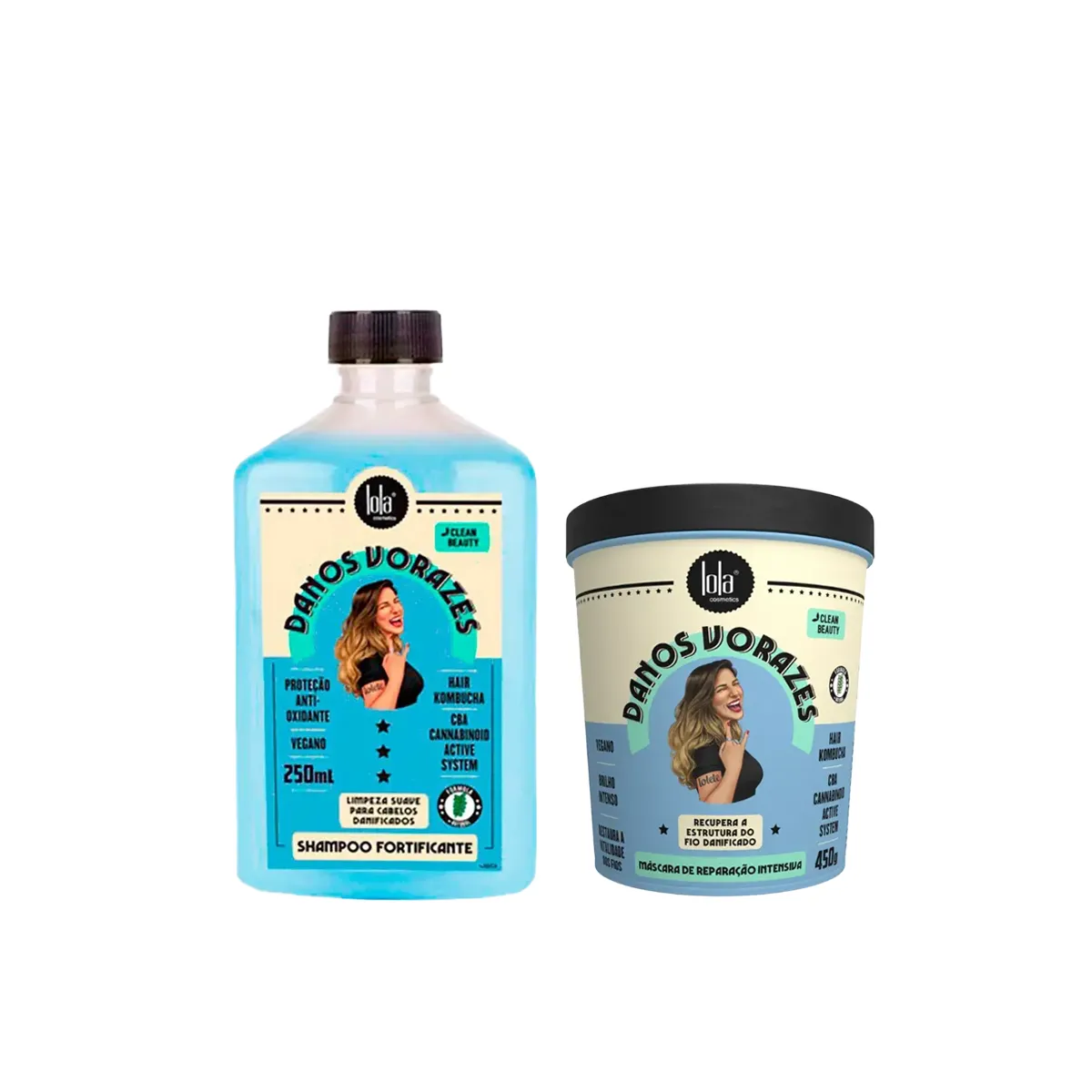 Kit Lola Cosmetics Danos Vorazes Shampoo 250ml + Máscara de Reparação 450g — Lola Cosmetics | Farmácia Resyla