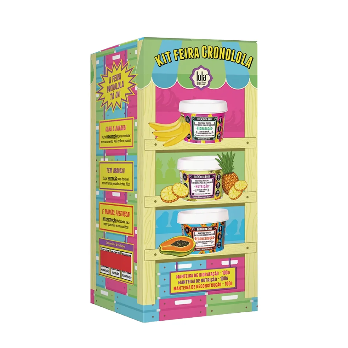 Kit Lola Feira Cronolola Manteiga De Nutrição 100g+ Manteiga De Hidratação 100g+ Manteiga De Reconstrução 100g — | Farmácia Resyla