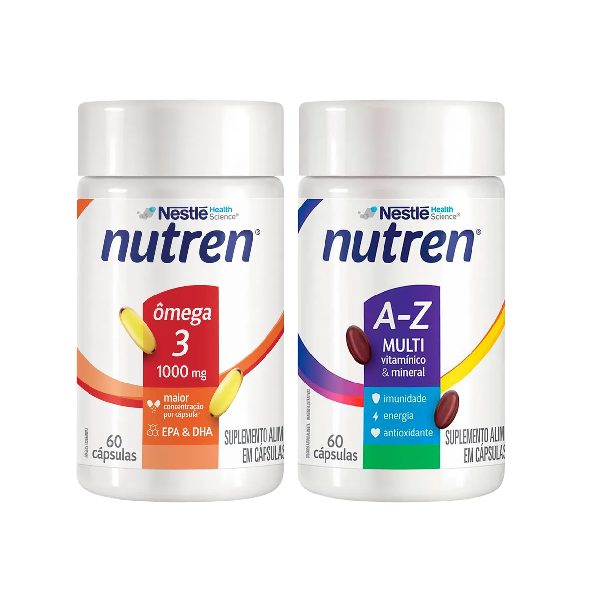 Kit Nutren Ômega 3 1000mg 60 cápsulas + Polivitamínico A-Z Multi 60 cápsulas — Nutren | Farmácia Resyla