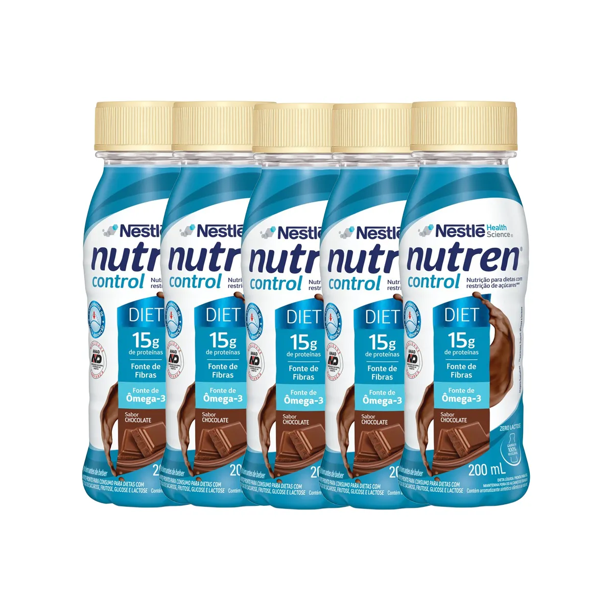 Kit Suplemento Alimentar Nestlé Nutren Control Chocolate 200ml 5 unidades — Nestle | Farmácia Resyla
