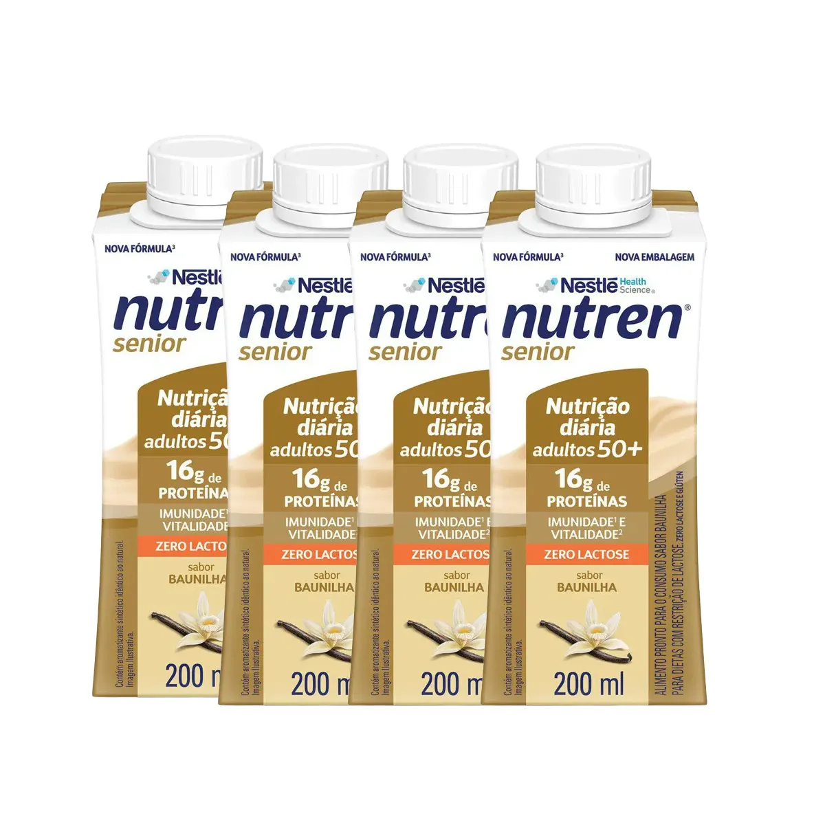 Kit Suplemento Alimentar Nutren Sênior 50+ Baunilha 200ml 4 unidades — Nutren | Farmácia Resyla