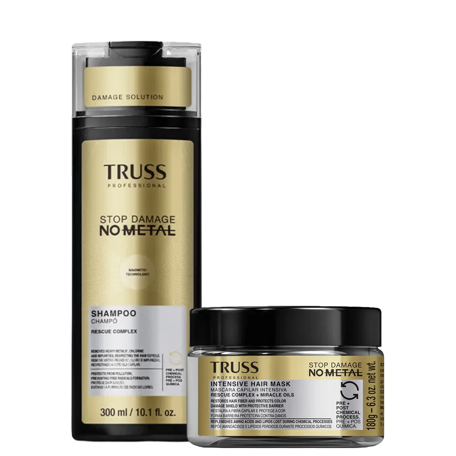 Kit TRUSS No Metal Stop Damage Duo (2 Produtos) — Truss | Farmácia Resyla