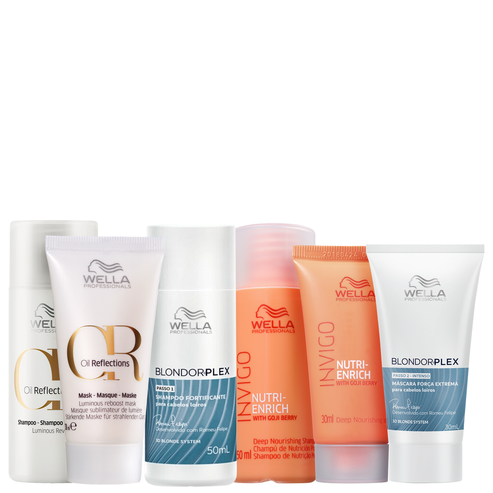 Kit Wella Professionals BlondorPlex Invigo Nutri-Enrich Oil Reflections Mini (6 Produtos) — Wella Professionals | Farmácia Resyla