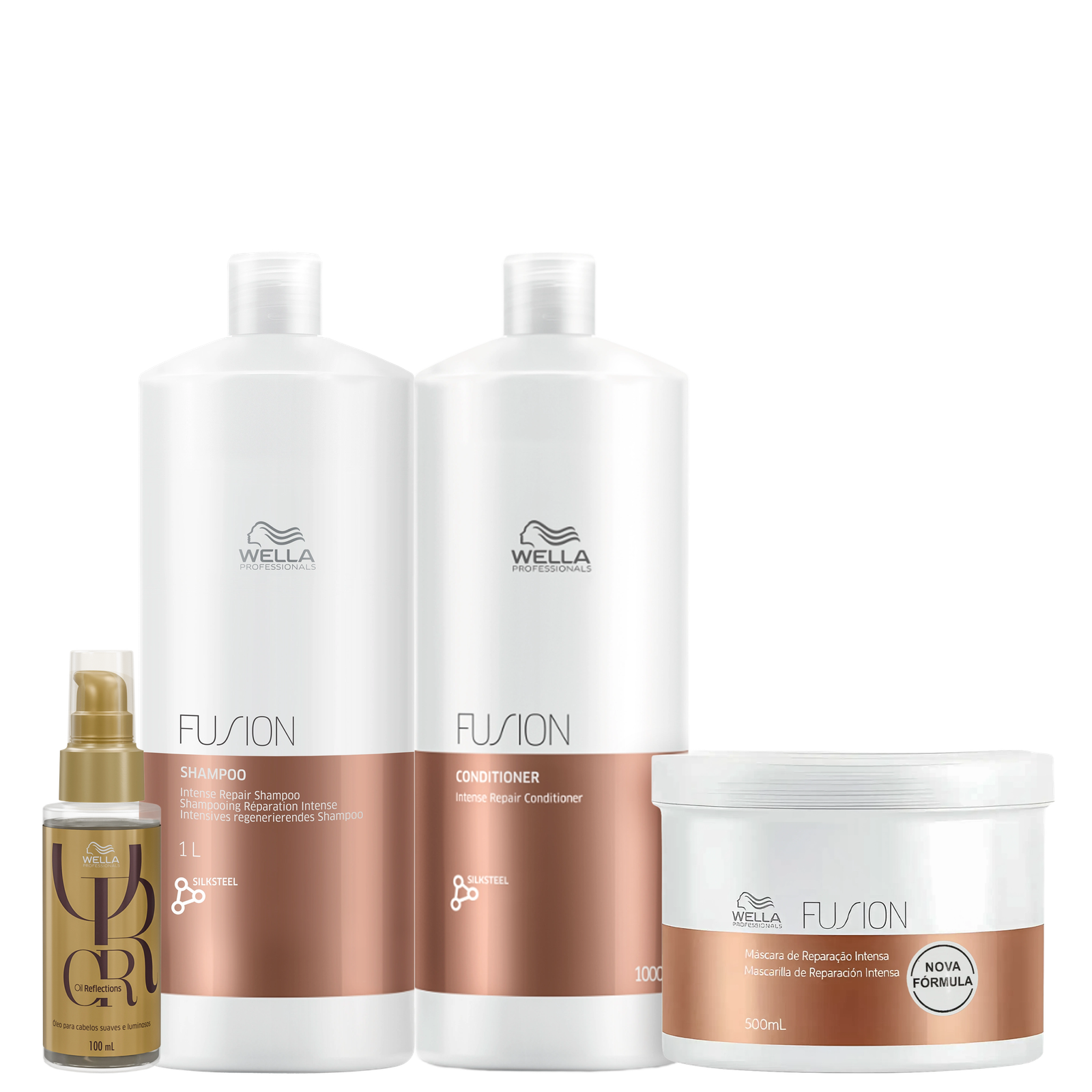 Kit Wella Professionals Fusion Quarteto Shine Salon (4 Produtos) — Wella Professionals | Farmácia Resyla