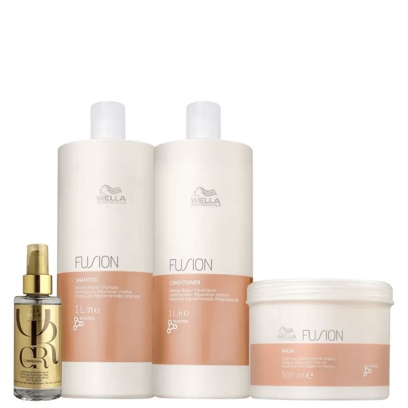 Kit Wella Professionals Fusion Trio Salon Care + Oil Reflections (4 Produtos) — Wella Professionals | Farmácia Resyla