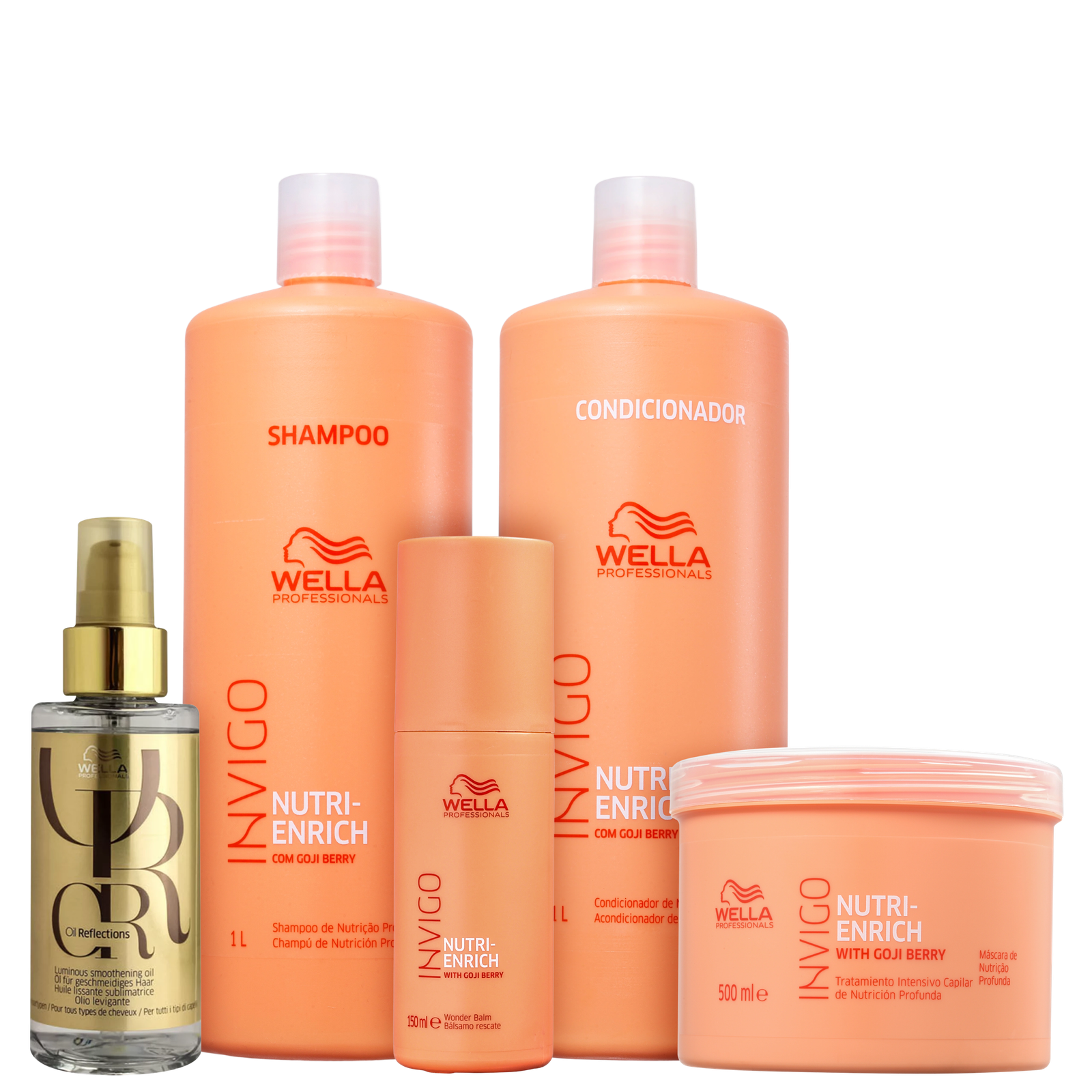 Kit Wella Professionals Invigo Nutri-Enrich & Oil Reflections Super Salon (5 Produtos) — Wella Professionals | Farmácia Resyla