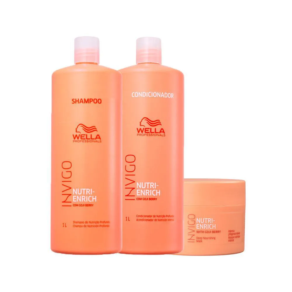 Kit Wella Professionals Invigo Nutri - Enrich - Shampoo 1l + Condicionador 1l + Máscara 150ml — Wella Professionals | Farmácia Resyla