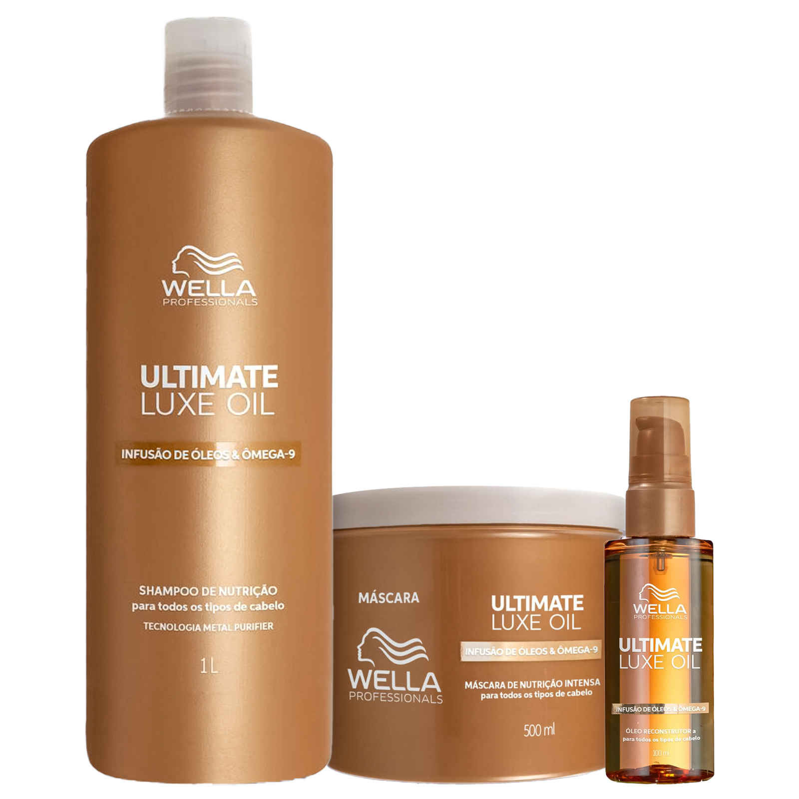 Kit Wella Professionals Ultimate Luxe Oil Salon Trio (3 Produtos) — Wella Professionals | Farmácia Resyla