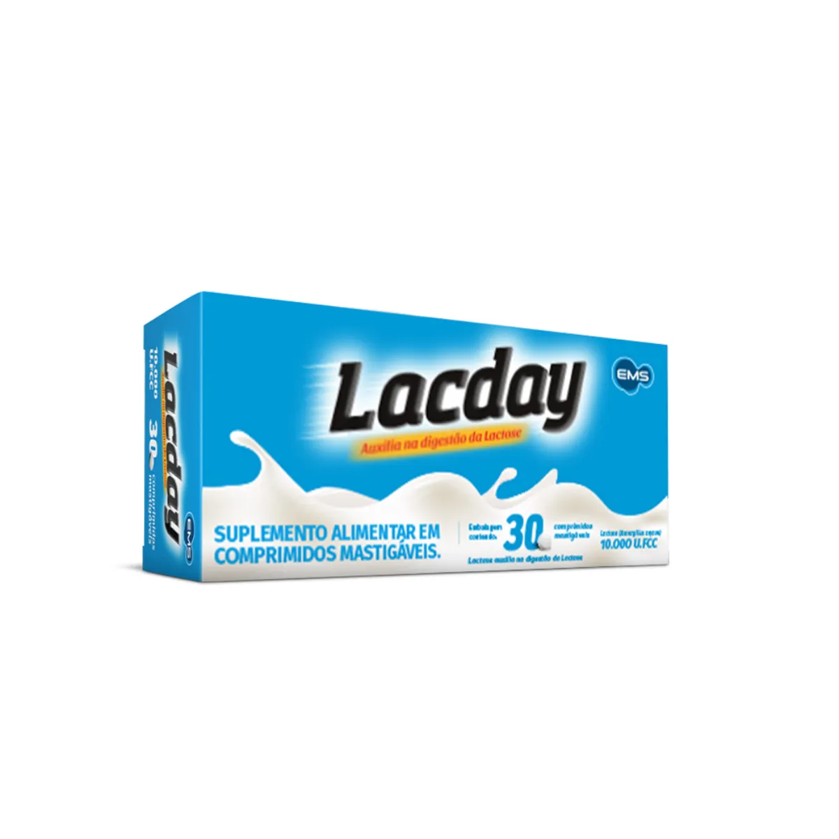 Lacday Enzima Digestiva Lactase 30 comprimidos mastigáveis — Lacday | Farmácia Resyla