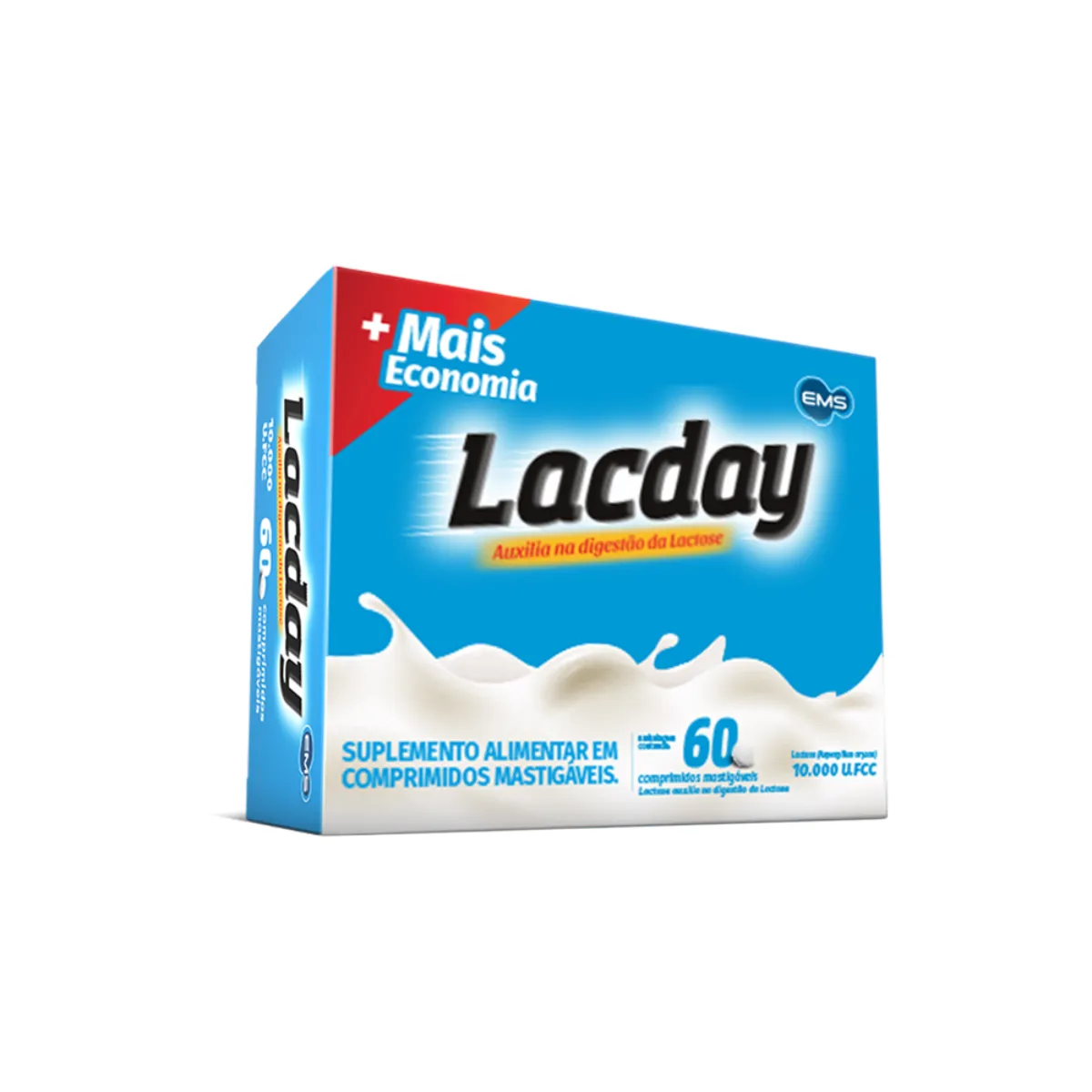 Lacday Enzima Digestiva Lactase 60 Comprimidos Mastigáveis — Lacday | Farmácia Resyla
