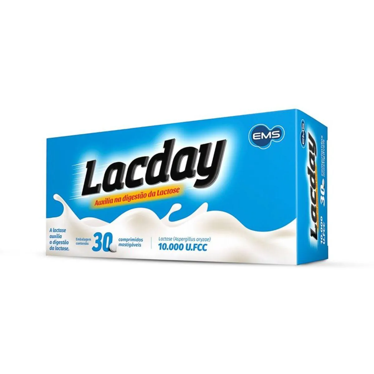 Lacday Lactase 10.000U.Fcc 30 Comprimidos Mastigáveis — Lacday | Farmácia Resyla