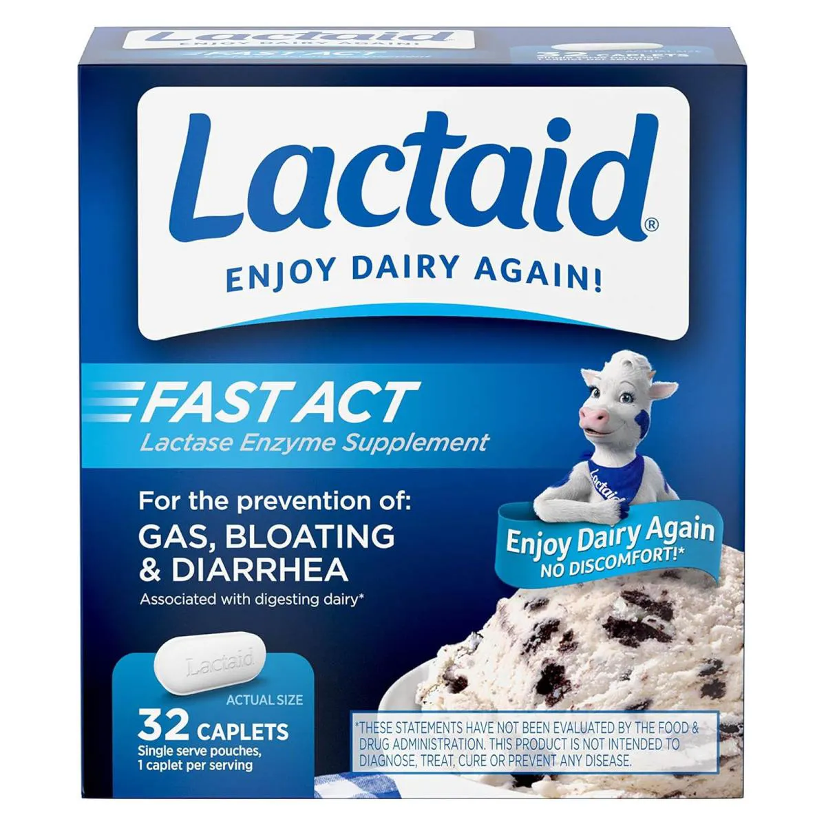 Lactaid Fast Act Lactose Enzimas 32 Caplets - Lactaid — | Farmácia Resyla