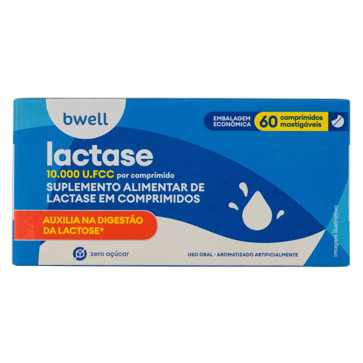 Lactase 10.000 FCC bwell 60 Comprimidos Mastigáveis — | Farmácia Resyla