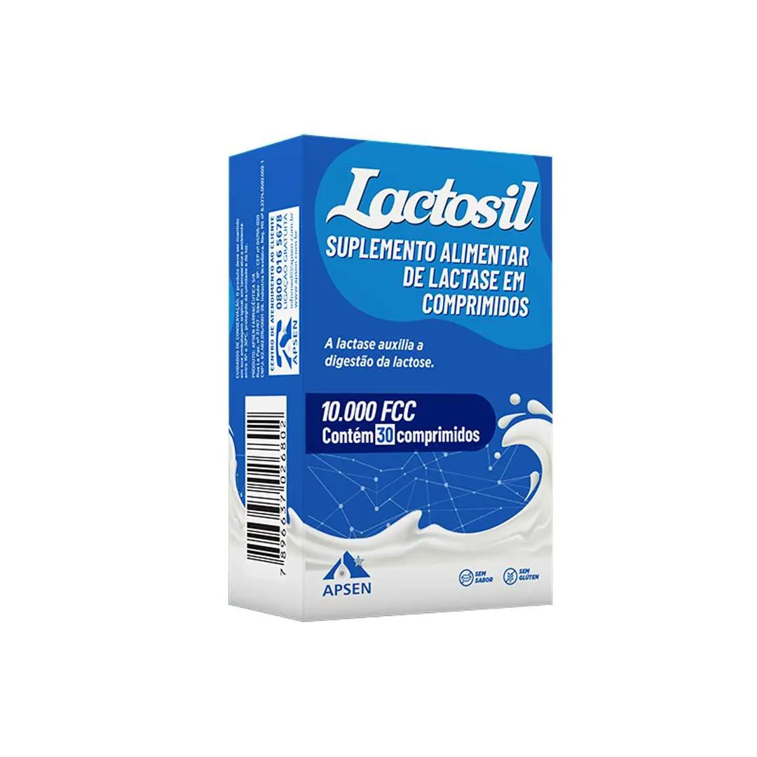 Lactosil 10.000 FCC Lactase 30 comprimidos — | Farmácia Resyla