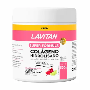 Lavitan Super Fórmula Verisol Colágeno Hidrolisado + Ácido Hialurônico Sabor Hibisco e Limão 300g — Lavitan | Farmácia Resyla