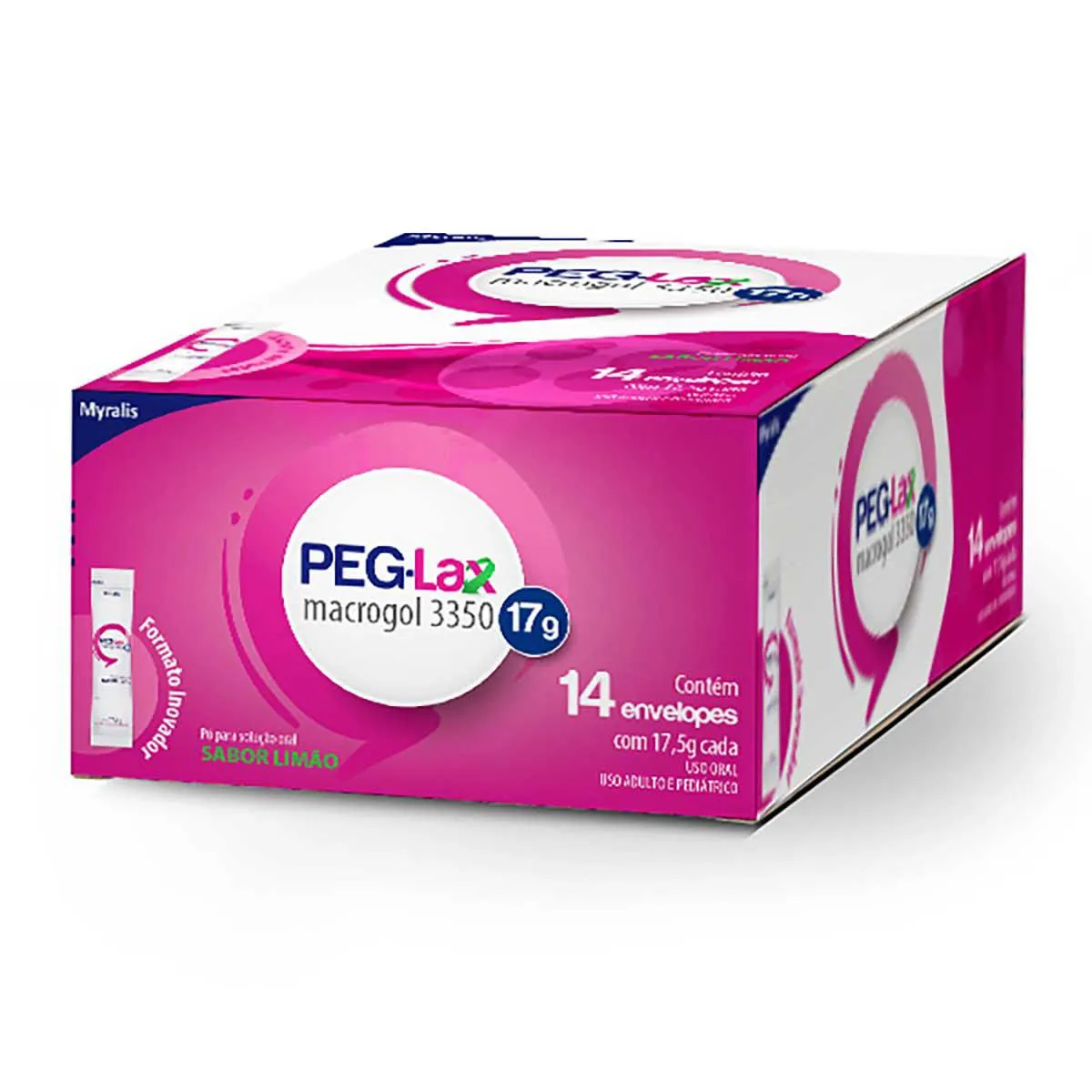 Laxante Peg-Lax 17g Limão Pó para Solução Oral com 14 envelopes — | Farmácia Resyla