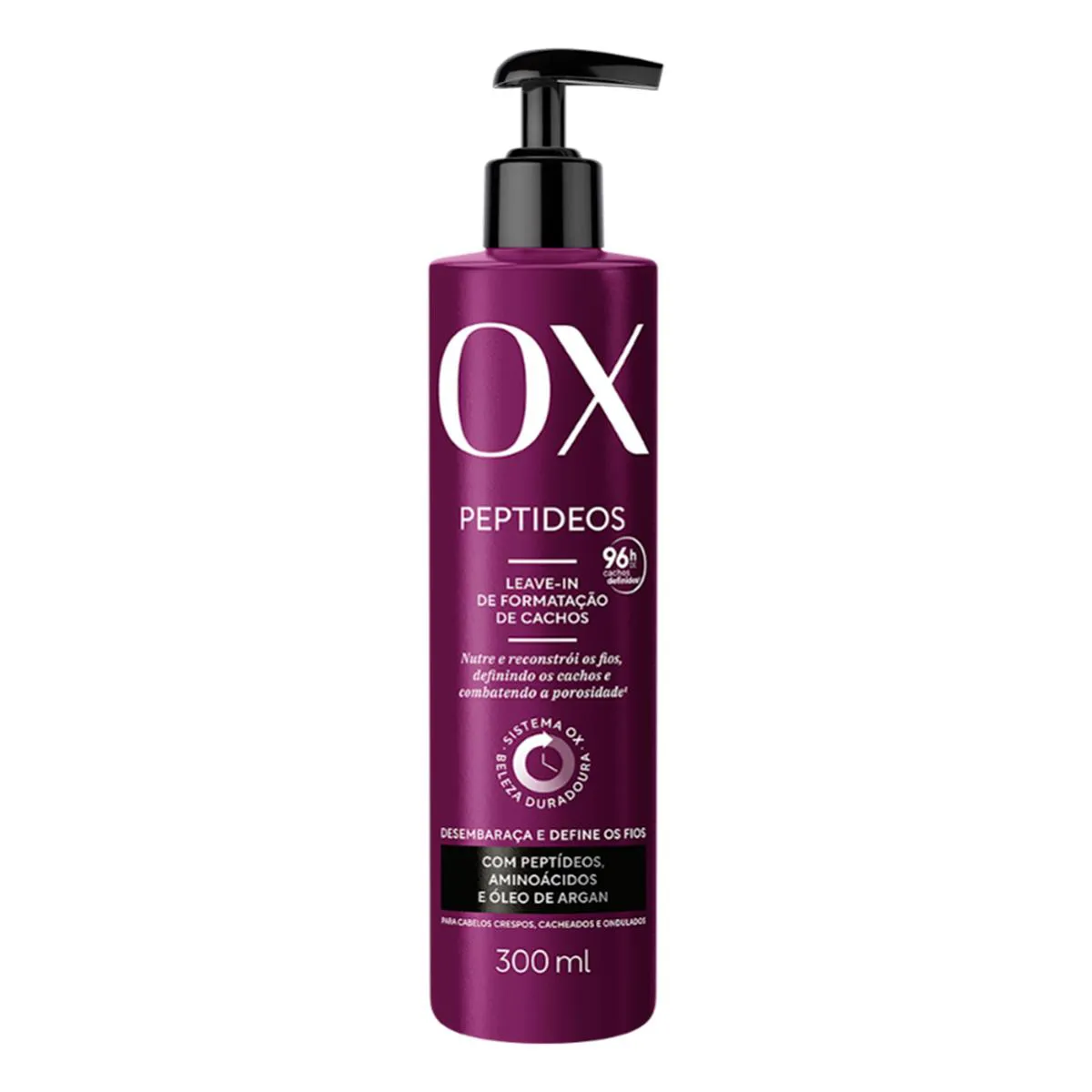 Leave-In Modelador de Cachos OX Peptídeos com Óleo de Argan 300ml — | Farmácia Resyla