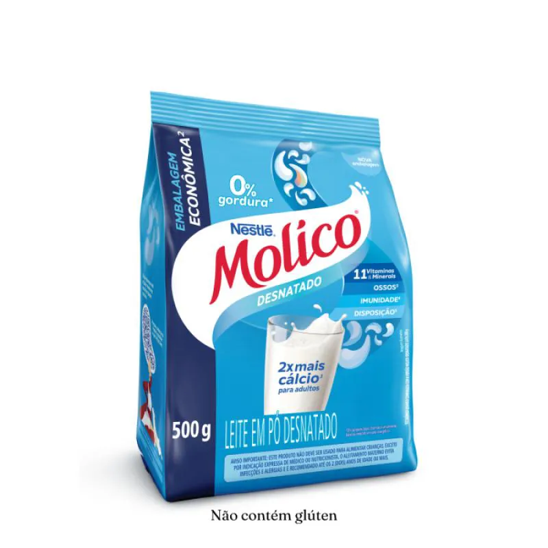 Leite em Pó Molico Desnatado Sachet 500G — Molico | Farmácia Resyla