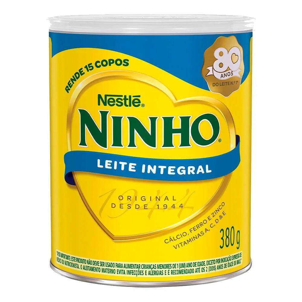 Leite em Pó Ninho Integral Lata 380g - Embalagem com 24 unidades — Ninho | Farmácia Resyla