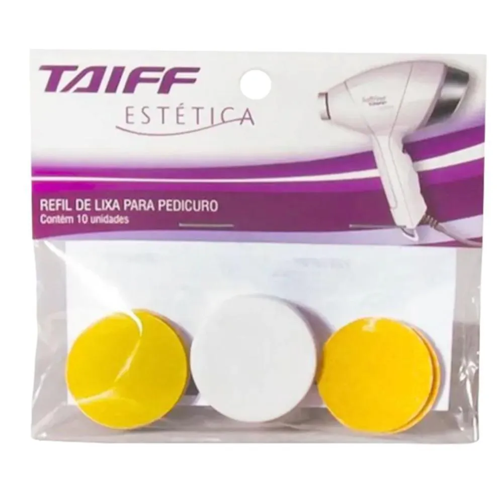 Lixa para Pedicuro Taiff Refil com 10 unidades — | Farmácia Resyla