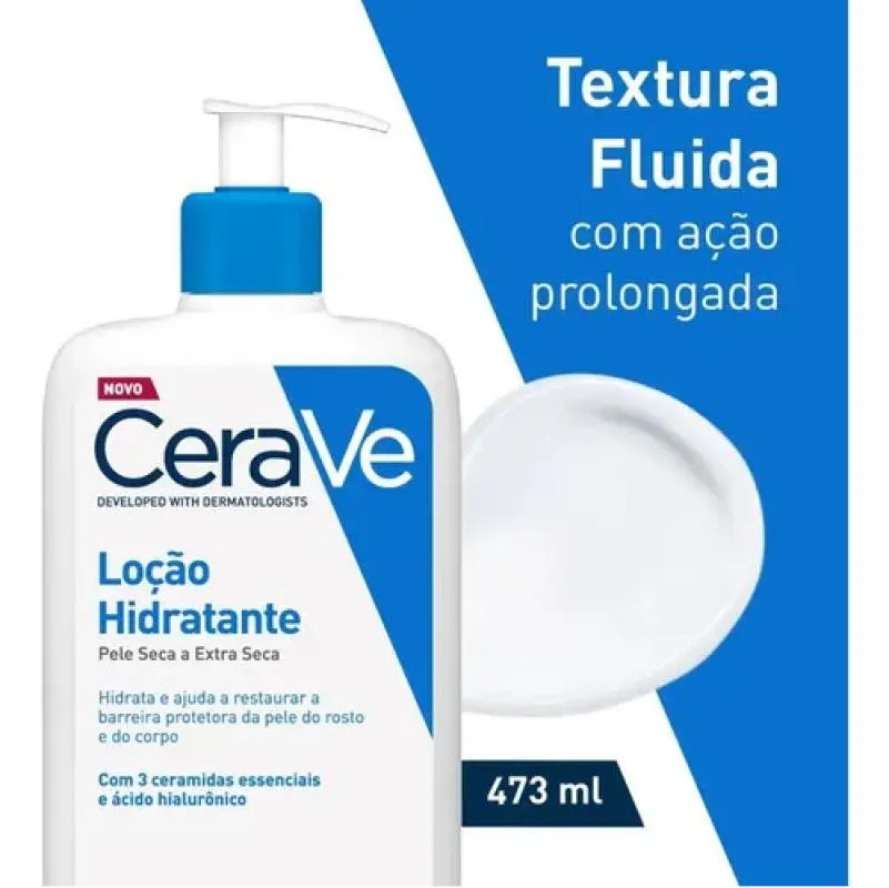 Loção Hidratante Pele Seca E Extra Seca 473ml Cerave Azul — Cerave | Farmácia Resyla