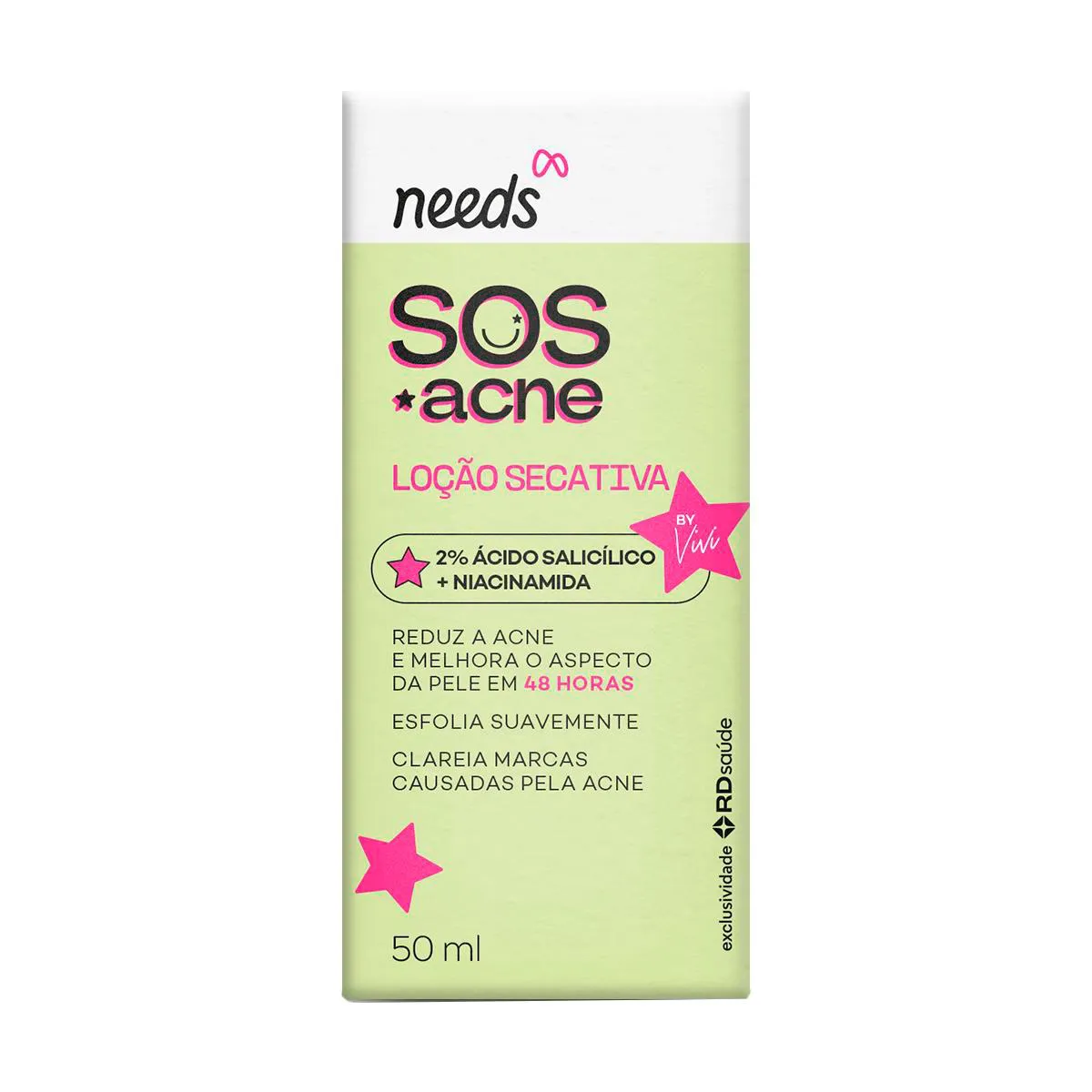 Loção Líquida Secativa Needs SOS Acne 50ml — Needs | Farmácia Resyla