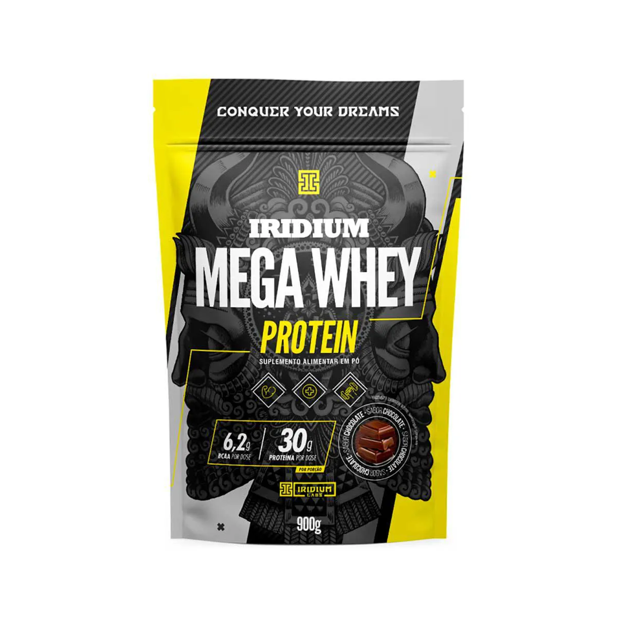 Mega Whey Protein Iridium Chocolate 900g — | Farmácia Resyla