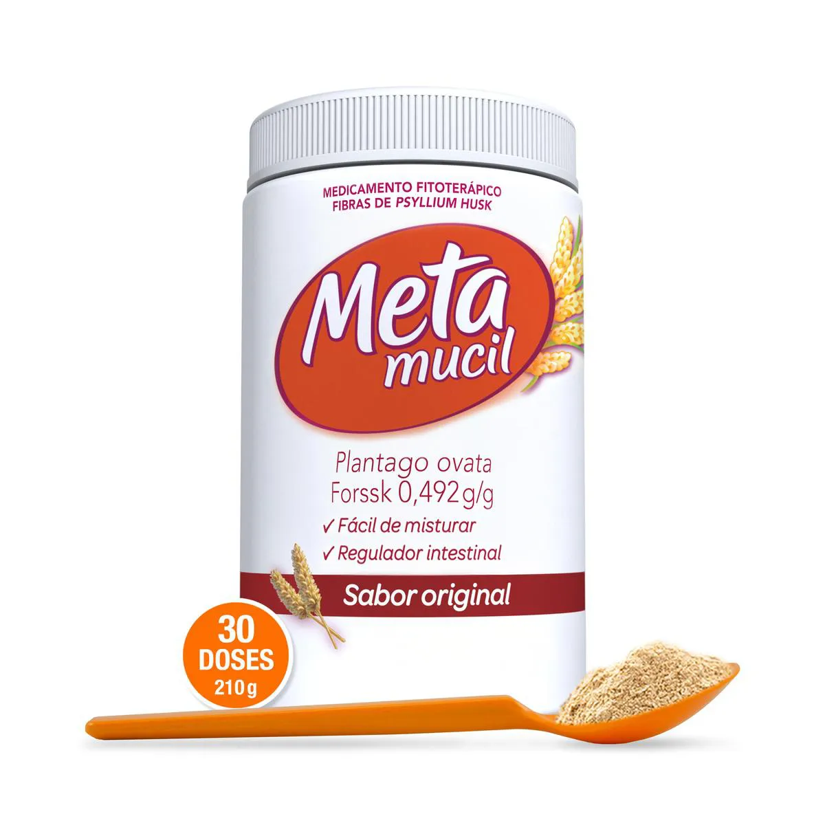 Metamucil Fibra Psyllium Sabor Original 210g — | Farmácia Resyla