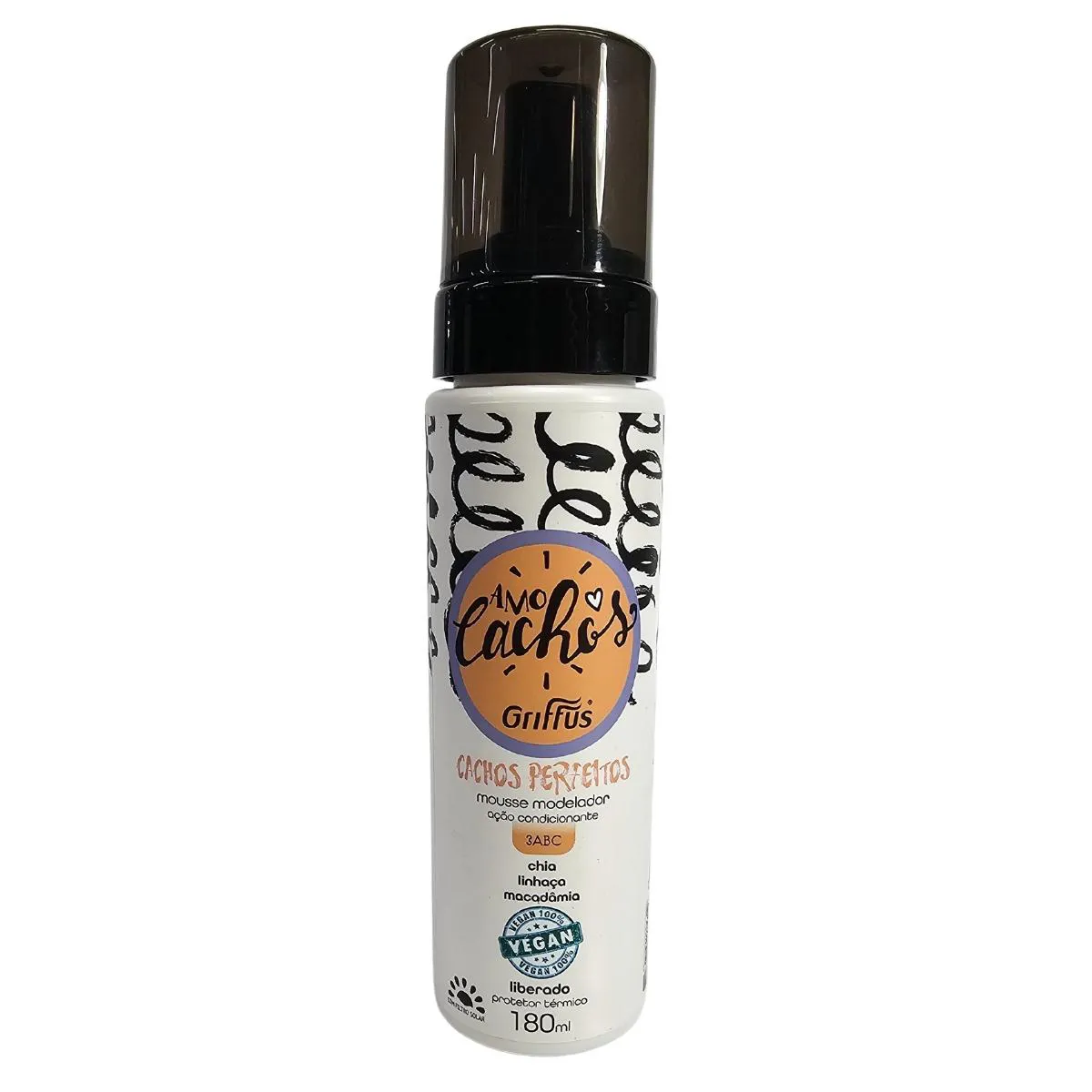 Mousse Modelador Cachos Perfeitos 3abc Vegano Amo Cachos Griffus 180ml — | Farmácia Resyla