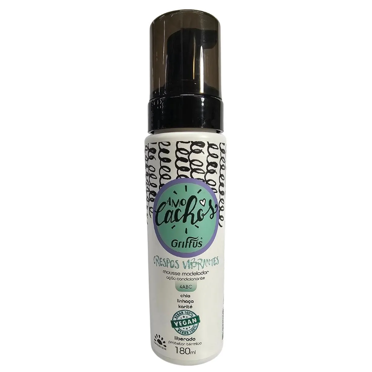 Mousse Modelador Crespos Vibrantes 4abc Vegano Amo Cachos Griffus 180ml — | Farmácia Resyla