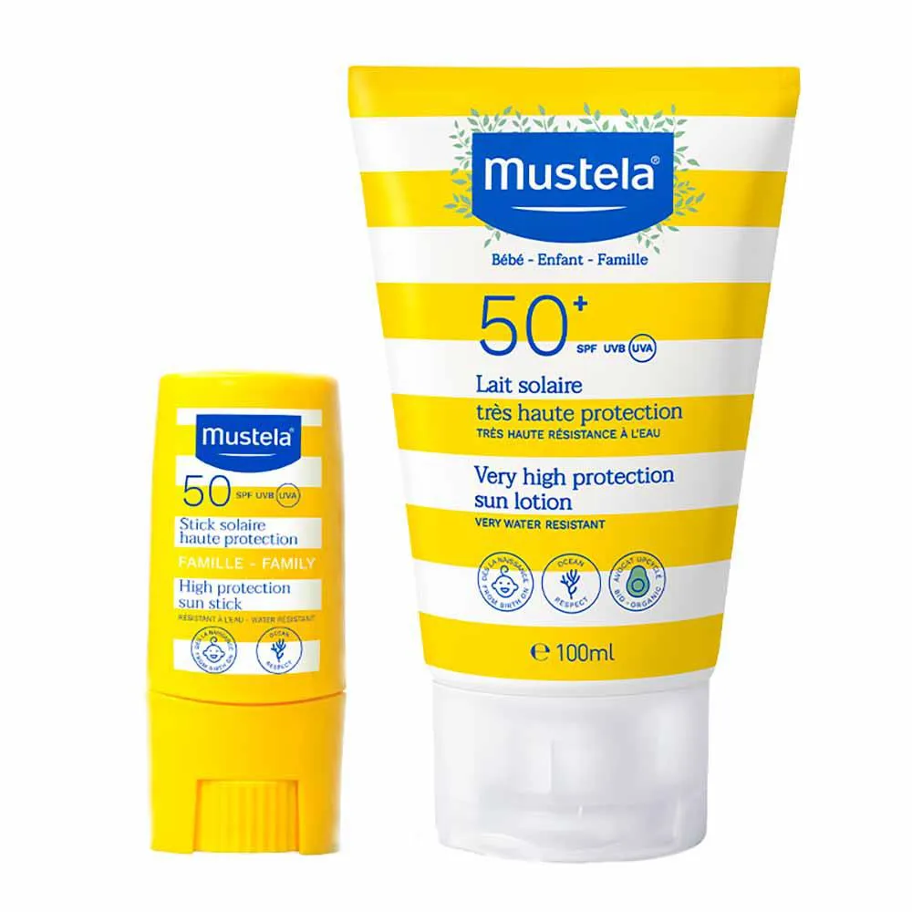 Mustela Solaire Haute Protection Kit - Protetor Solar Infantil Fps50+ + Protetor Solar Fps50 — Mustela | Farmácia Resyla