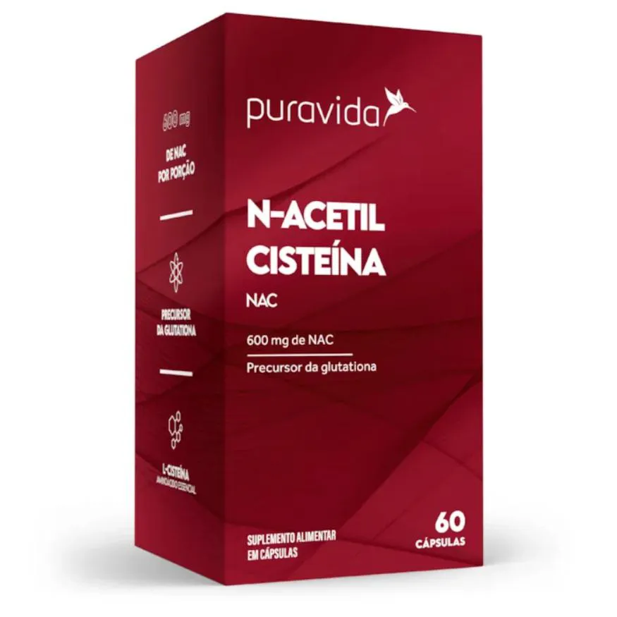Nac Cisteina N - Acetil 600MG Pura Vida 60 cápsula — | Farmácia Resyla