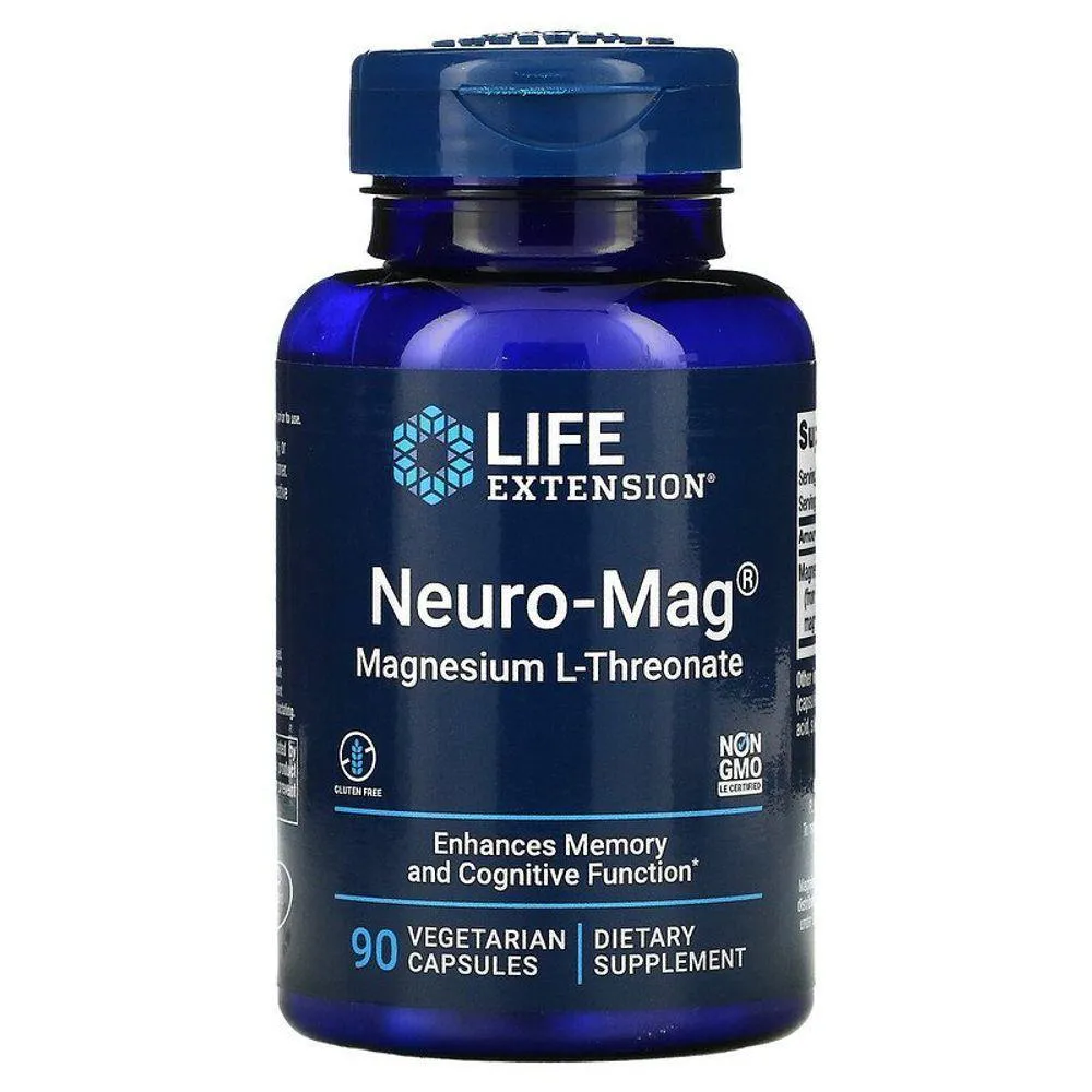 Neuro-Mag, Magnésio L-Treonato 90 Cápsulas - Life Extension — | Farmácia Resyla