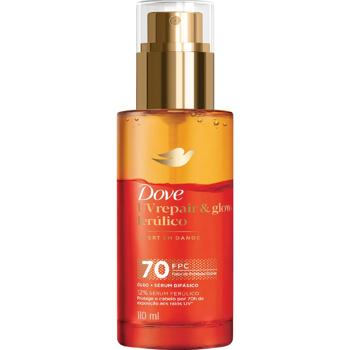 Óleo e Sérum Bifásico Dove UV Repair & Glow + Ferúlico Spray 110ml — Dove | Farmácia Resyla