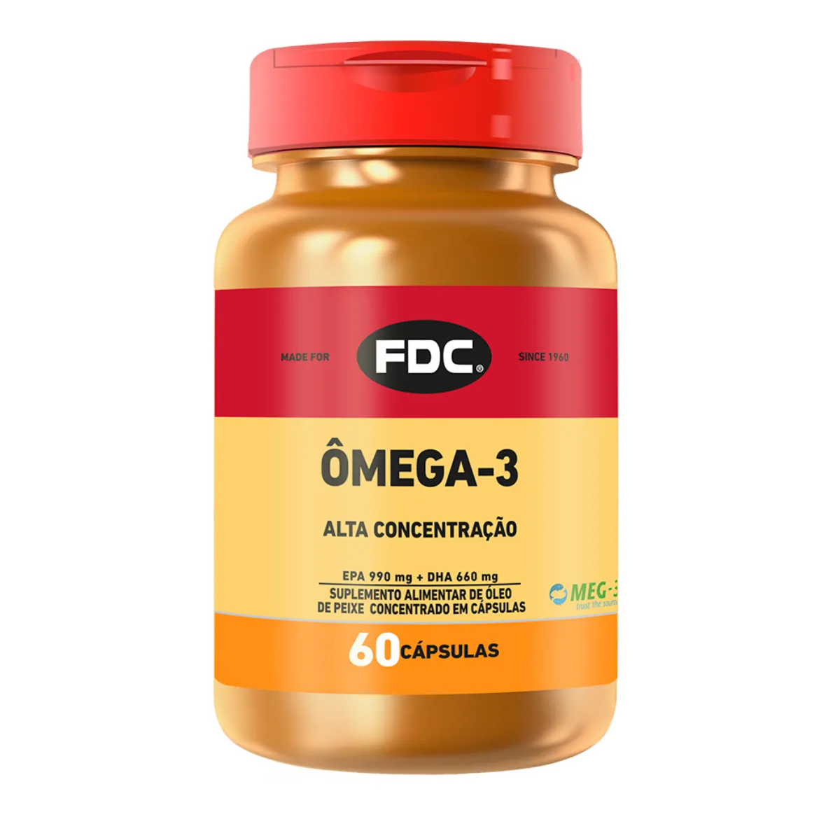 Ômega-3 Alta Concentração 3.300mg FDC com 60 cápsulas — Fdc | Farmácia Resyla