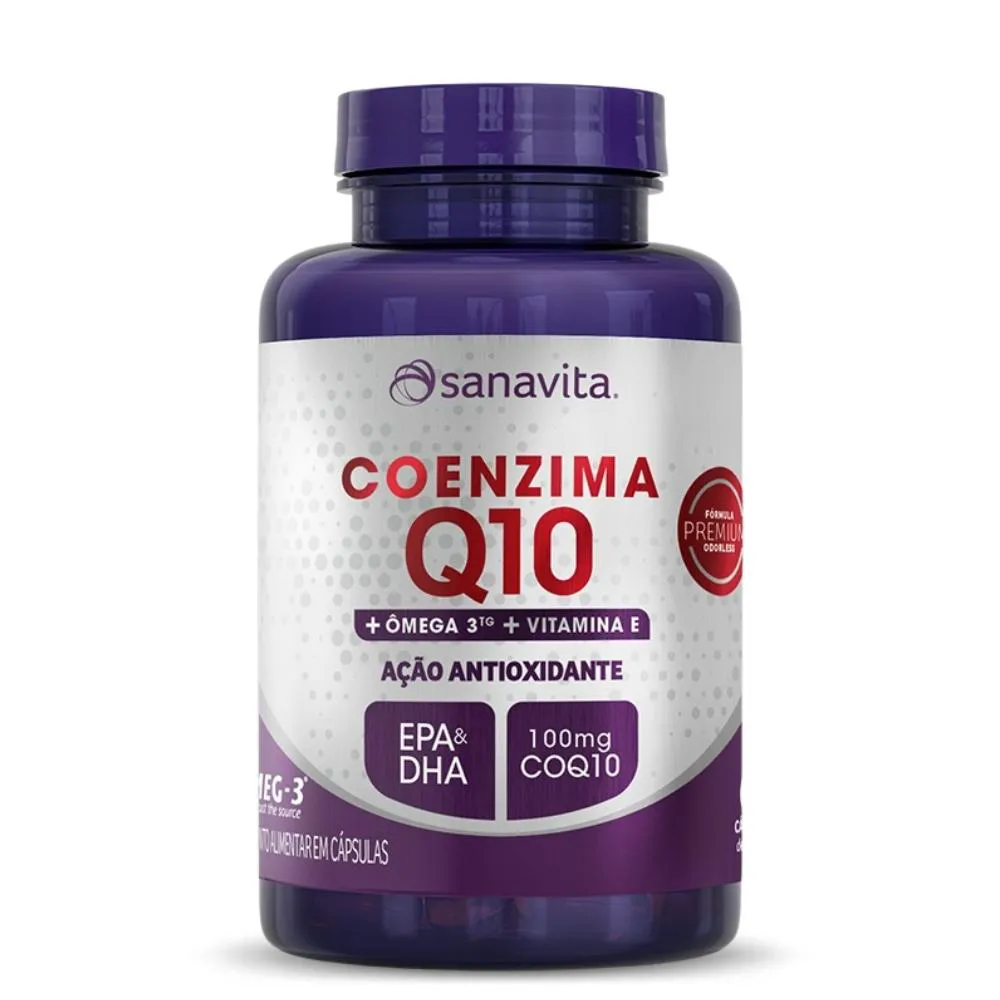 Ômega 3 Mais Coenzima Q10 Premium 60 cápsulas 500mg Sanavita — Sanavita | Farmácia Resyla