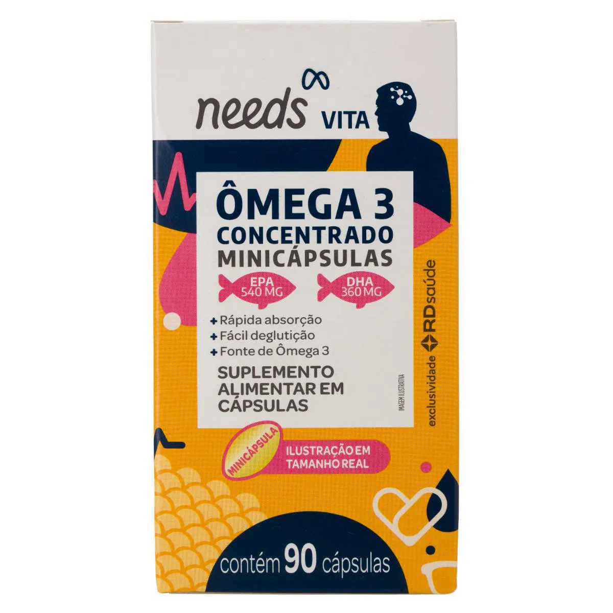 Ômega 3 Needs Vita 90 Mini Cápsulas — Needs | Farmácia Resyla