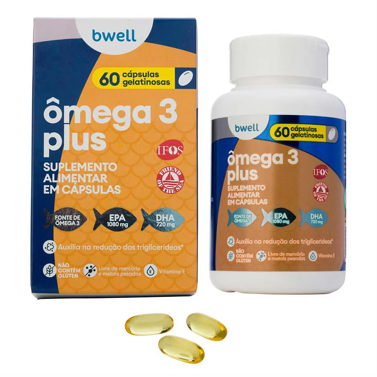 Ômega 3 Plus bwell 60 Cápsulas — | Farmácia Resyla