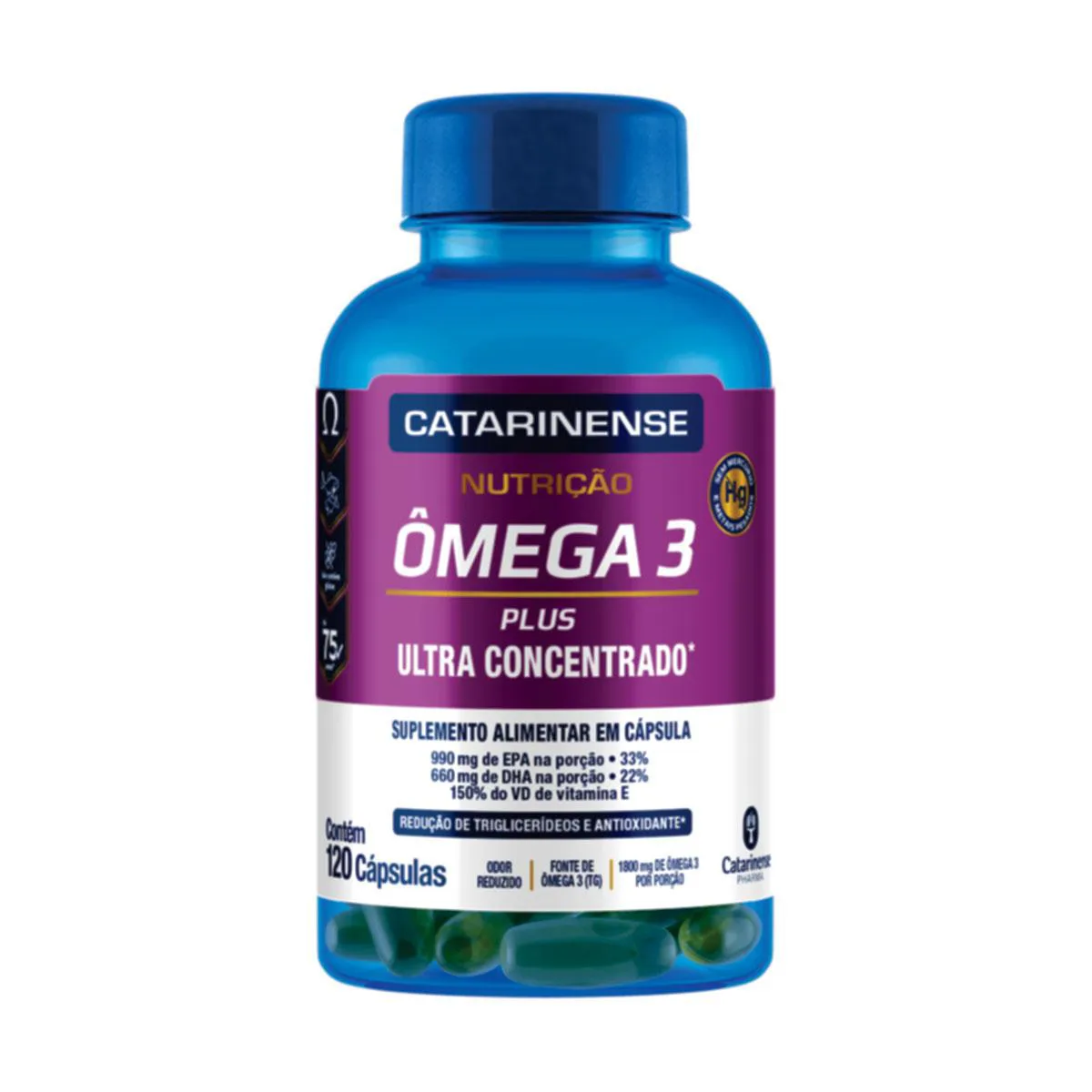 Ômega 3 Plus Catarinense Nutrição 120 cápsulas — Catarinense | Farmácia Resyla