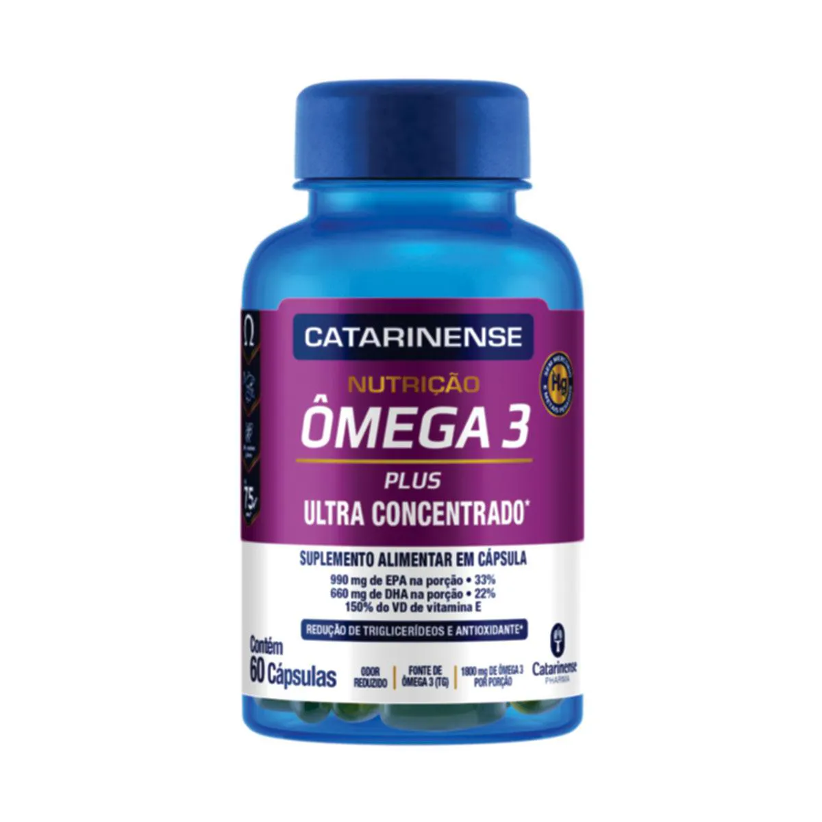 Ômega 3 Plus Catarinense Nutrição 60 cápsulas — Catarinense | Farmácia Resyla