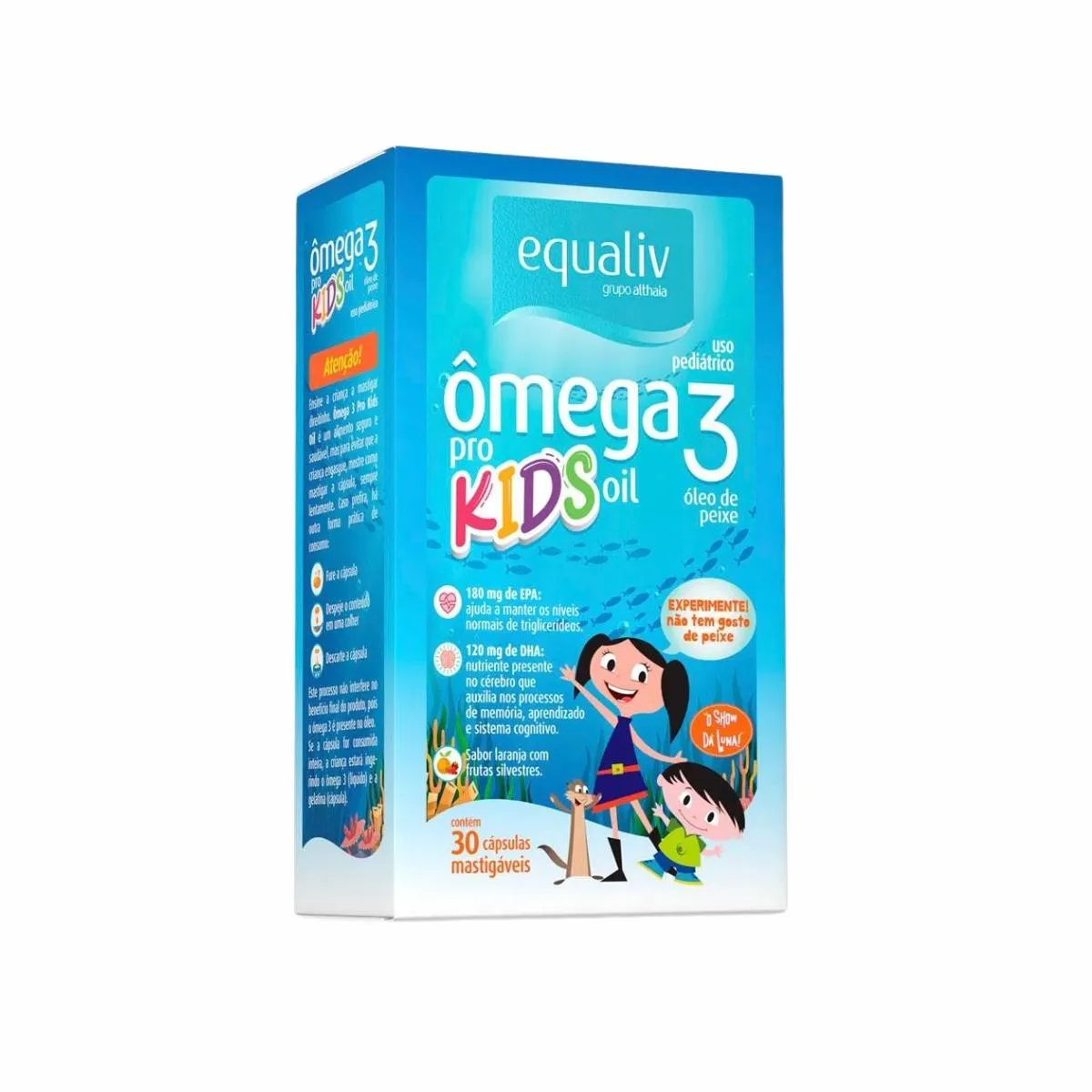 Ômega 3 Pro Kids Oil Concentrado Epa e Dha Equaliv 30 cápsulas Laranja com Frutas Silvestres — Equaliv | Farmácia Resyla
