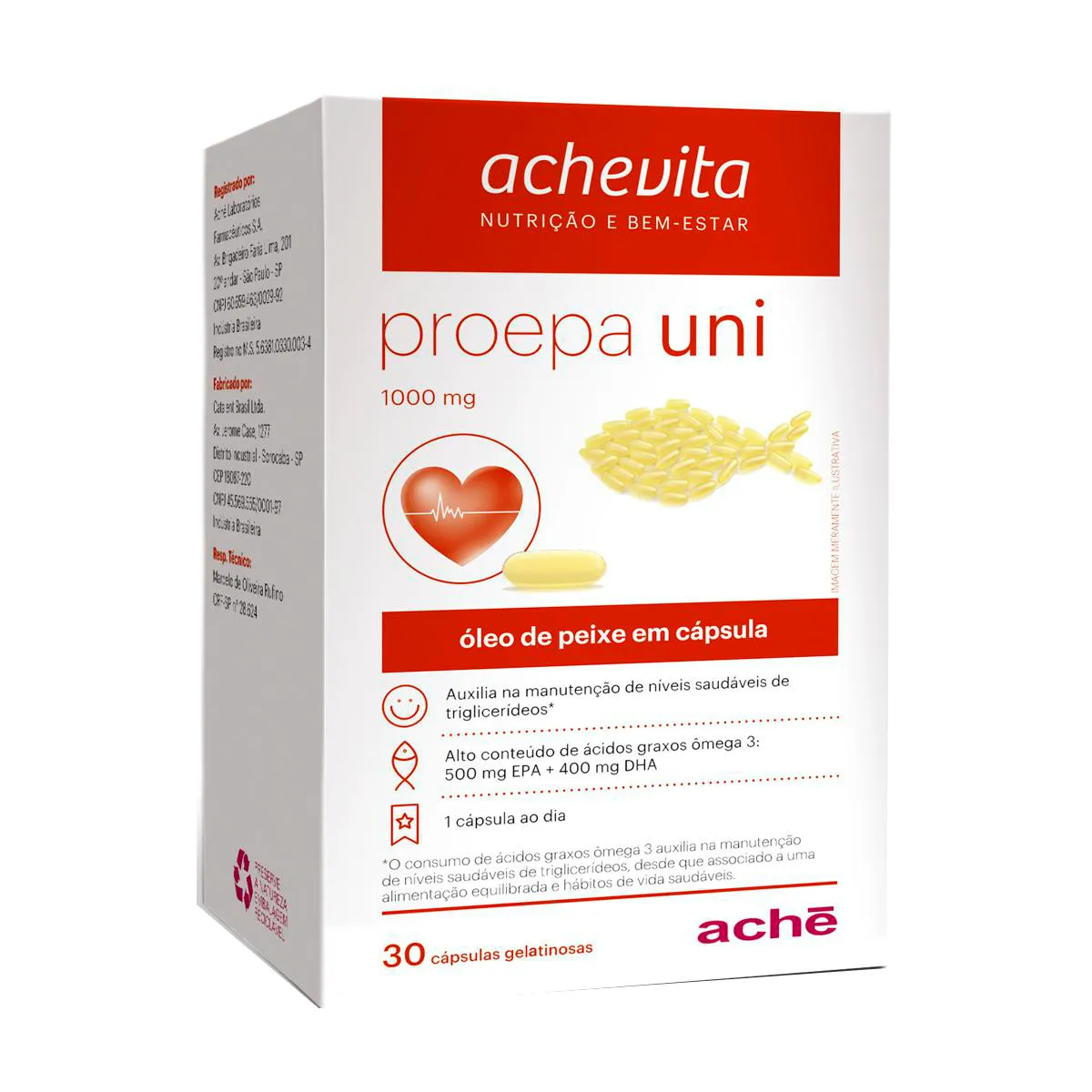 Ômega 3 Proepa Uni 1000mg - 30 cápsulas — | Farmácia Resyla